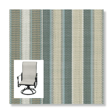 Windsor Stripe Spa Replacement Sling Fabric for patio sling chairs
