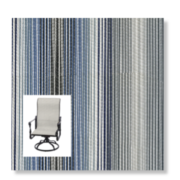 Daytripper Denim Custom Made Patio Chair Replacement Slings