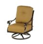 Hanamint Estate Style Swivel Club Chair Replacement Cushions, custom-made to fit Bordeaux, Hyde Park, Lancaster, Mayfair, Newport, Sherwood, South Hampton, St. Augustine, St. Moritz, Stratford, and Wilmington collections. Seat cushion measures 24" x 27" x 7", and back cushion measures 25" x 26" x 6", available in over 400 Sunbrella outdoor fabrics.