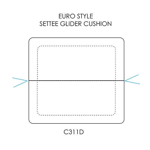 Picture of Wrought Iron Euro Style Settee Glider Cushion