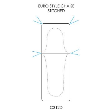 Picture of Wrought Iron Euro Style Chaise Lounge Cushion