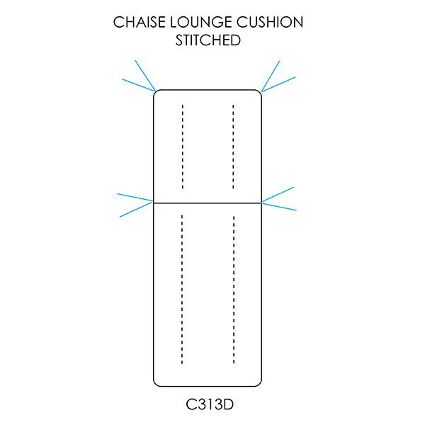 Picture of Wrought Iron Chaise Lounge Cushion Stitched