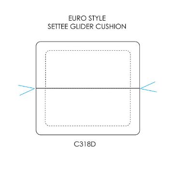 Picture of Wrought Iron Euro Style Settee Glider Cushion