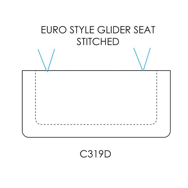 Picture of Wrought Iron Euro Style Settee Glider Seat Only