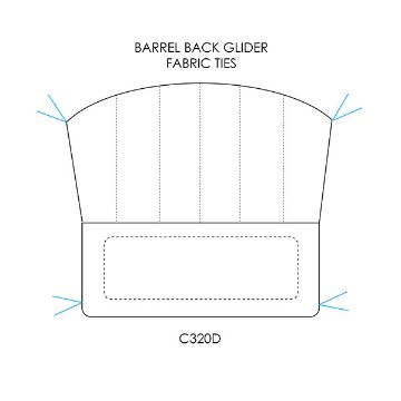Picture of Wrought Iron Barrel Back Glider Cushion