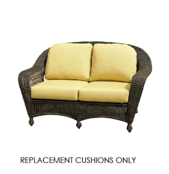 North Cape Wicker Loveseat Cushions – Sunbrella | 2 Seat + 2 Back