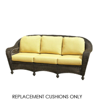 North Cape Wicker Sofa Cushions – Sunbrella | 3 Seat + 3 Back Sets