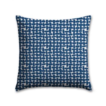 Farley Courtyard Navy Outdoor Pillow