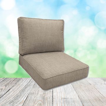 Sunbrella Cast Ash Patio Chair Replacement Cushions