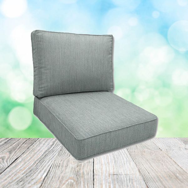 Sunbrella Cast Mist Patio Chair Replacement Cushions