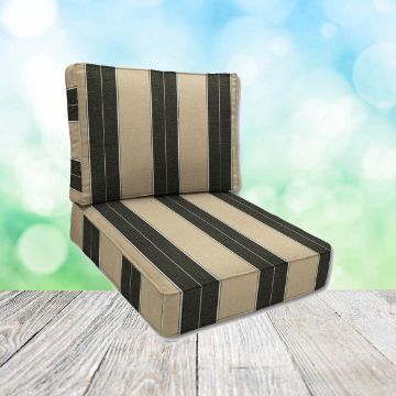 Sunbrella Berenson Tuxedo Patio Chair Replacement Cushions