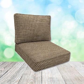 Sunbrella Mainstreet Latte Patio Chair Replacement Cushions