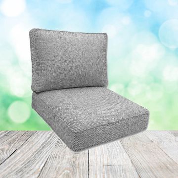 Sunbrella Chartres Gull Patio Chair Replacement Cushions