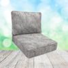 Sunbrella Calm Graphite Patio Chair Replacement Cushions