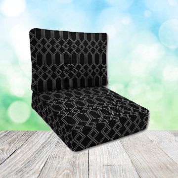 Sunbrella Connection Onyx Patio Chair Replacement Cushions