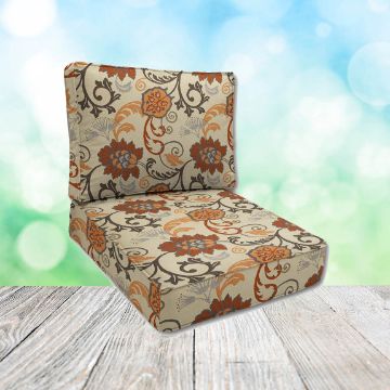 Sunbrella Elegance Marble Patio Chair Replacement Cushions