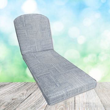 Sunbrella Boro Indigo Chaise Lounge Replacement Cushion Rounded Back