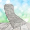 Sunbrella Calm Graphite Chaise Lounge Replacement Cushion Rounded Back