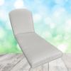 Sunbrella Cassava White Chaise Lounge Replacement Cushion Rounded Back