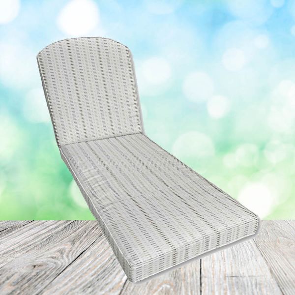Sunbrella Esti Limestone Chaise Lounge Replacement Cushion Rounded Back