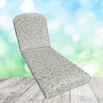 Sunbrella Exquisite Aloe Chaise Lounge Replacement Cushion Rounded Back