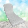 Sunbrella Exquisite Mist Chaise Lounge Replacement Cushion Rounded Back
