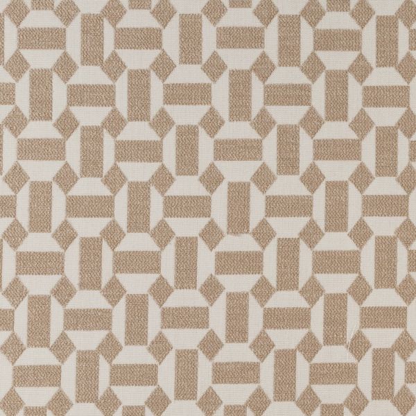 Sunbrella Assemble Sand outdoor fabric sample for patio furniture cushions and outdoor pillows