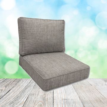 Sunbrella Crush Ash Patio Chair Replacement Cushions