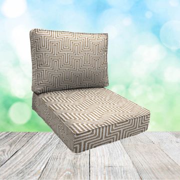 Sunbrella Figure Mineral Patio Chair Replacement Cushions