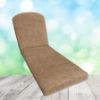 Sunbrella Leaf Structure Copper Chaise Lounge Replacement Cushion Rounded Back