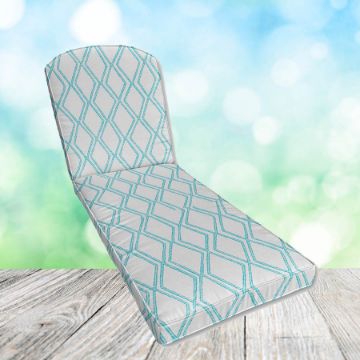 Sunbrella Voyage Breeze Chaise Lounge Replacement Cushion Rounded Back
