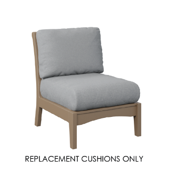 Berlin Gardens Classic Terrace Armless Chair Replacement Cushions – Custom Sunbrella