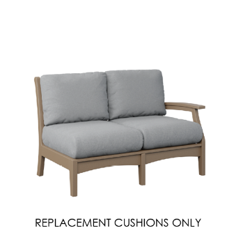 Berlin Gardens Classic Terrace Left Arm Loveseat Replacement Cushions – Sunbrella Custom