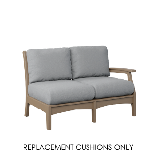 Berlin Gardens Classic Terrace Left Arm Loveseat Replacement Cushions – Sunbrella Custom