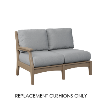 Berlin Gardens Classic Terrace Right Arm Loveseat Replacement Cushions – Custom Sunbrella