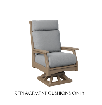 Berlin Gardens Classic Terrace High Back Swivel Chair Cushions – Custom Sunbrella