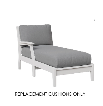 Berlin Gardens Classic Terrace Right Arm Chaise Replacement Cushion – Sunbrella Custom