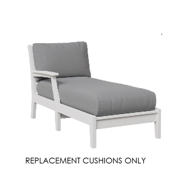 Berlin Gardens Classic Terrace Right Arm Chaise Replacement Cushion – Sunbrella Custom