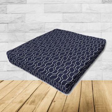 Adaption Indigo Sunbrella Fabric Patio Dining Chair Seat Cushion