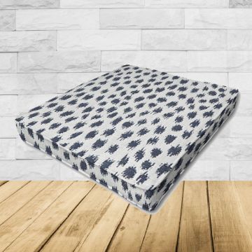 Agra Indigo Sunbrella Fabric Patio Dining Chair Seat Cushion