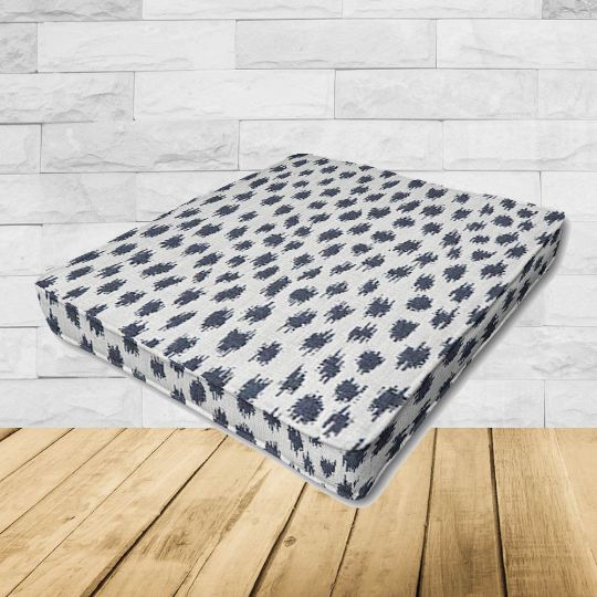 Agra Indigo Sunbrella Fabric Patio Dining Chair Seat Cushion