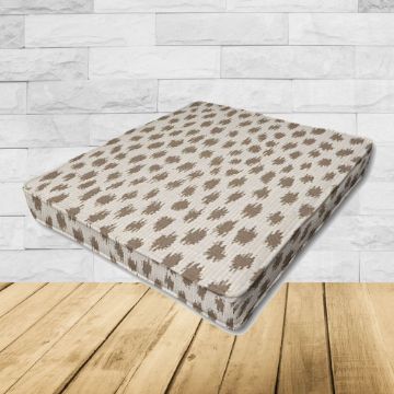 Agra Pebble Sunbrella Fabric Patio Dining Chair Seat Cushion