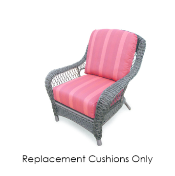 Erwin & Sons Providence Collection Lounge Chair Replacement Cushions | All-Weather Wicker