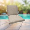 Sunbrella Bliss Sand Universal Patio Chair Cushion With Ties