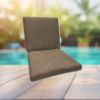 Sunbrella Canvas Taupe Universal Patio Chair Cushion With Ties