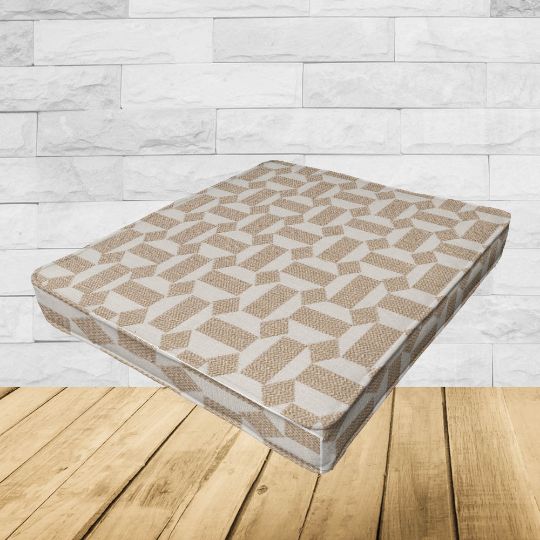 Assemble Sand Sunbrella Fabric Patio Dining Chair Seat Cushion