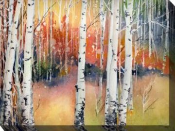 Colorado Aspens  - 40" x 30" Outdoor Canvas Wall Art | Weatherproof & UV-Resistant
