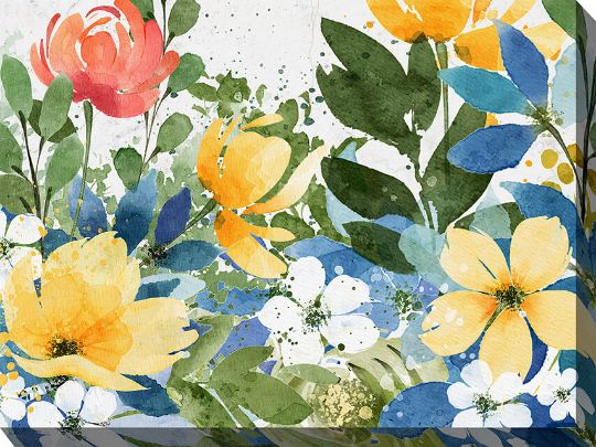 Garden Glee - 40" x 30" Outdoor Canvas Wall Art | Weatherproof & UV-Resistant