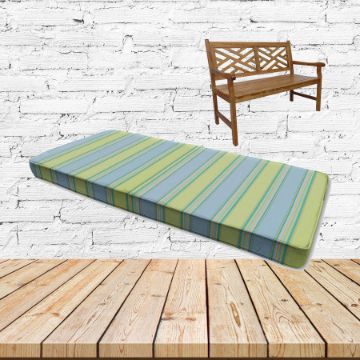 Sunbrella Bravada Limelite Outdoor Bench Cushion