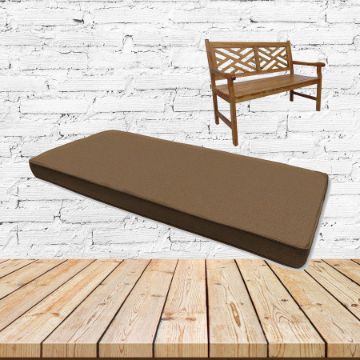Sunbrella Canvas Cocoa Custom Outdoor Bench Cushion
